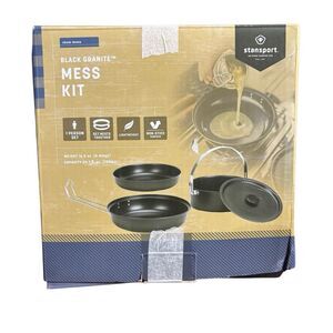 Stansport Black Granite Mess Kit *New-Open Box*